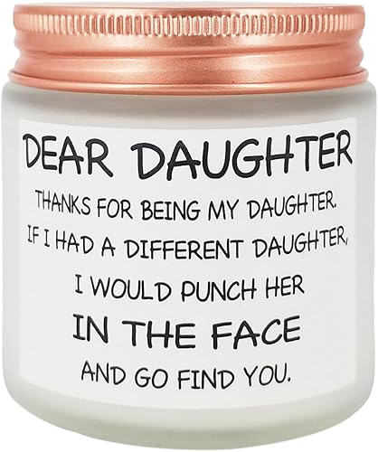 Miniatura 9 de Velas perfumadas de lavanda, regalos únicos para hija de mamá o papá, regalos divertidos de cumpleaños para hija, Navidad, día de San Valentín, día