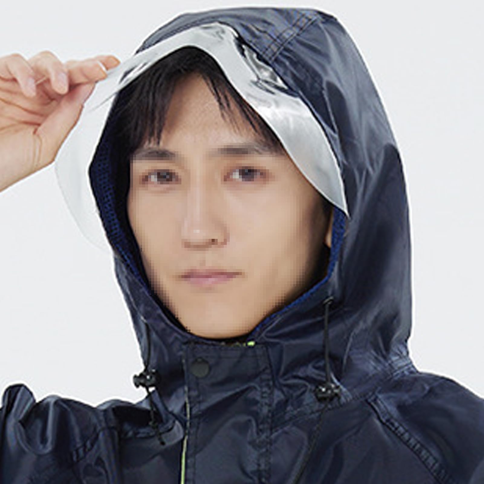 wasserdichte Regenanzüge Im Freien wasserdichte Atmungsaktive Regenjacke Regenhose Set Highlight Reflektierender Sicherheits-Regenmantel