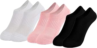 3Pairs No Show Socks Womens | ankle socks cheap pure cotton soft breathable Pink white black