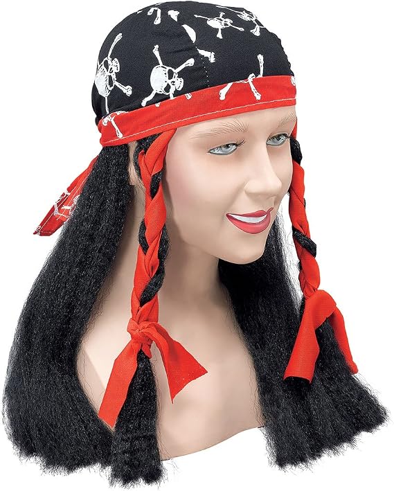 Wig - Pirate (captain Sparrow) with bandana main image 0