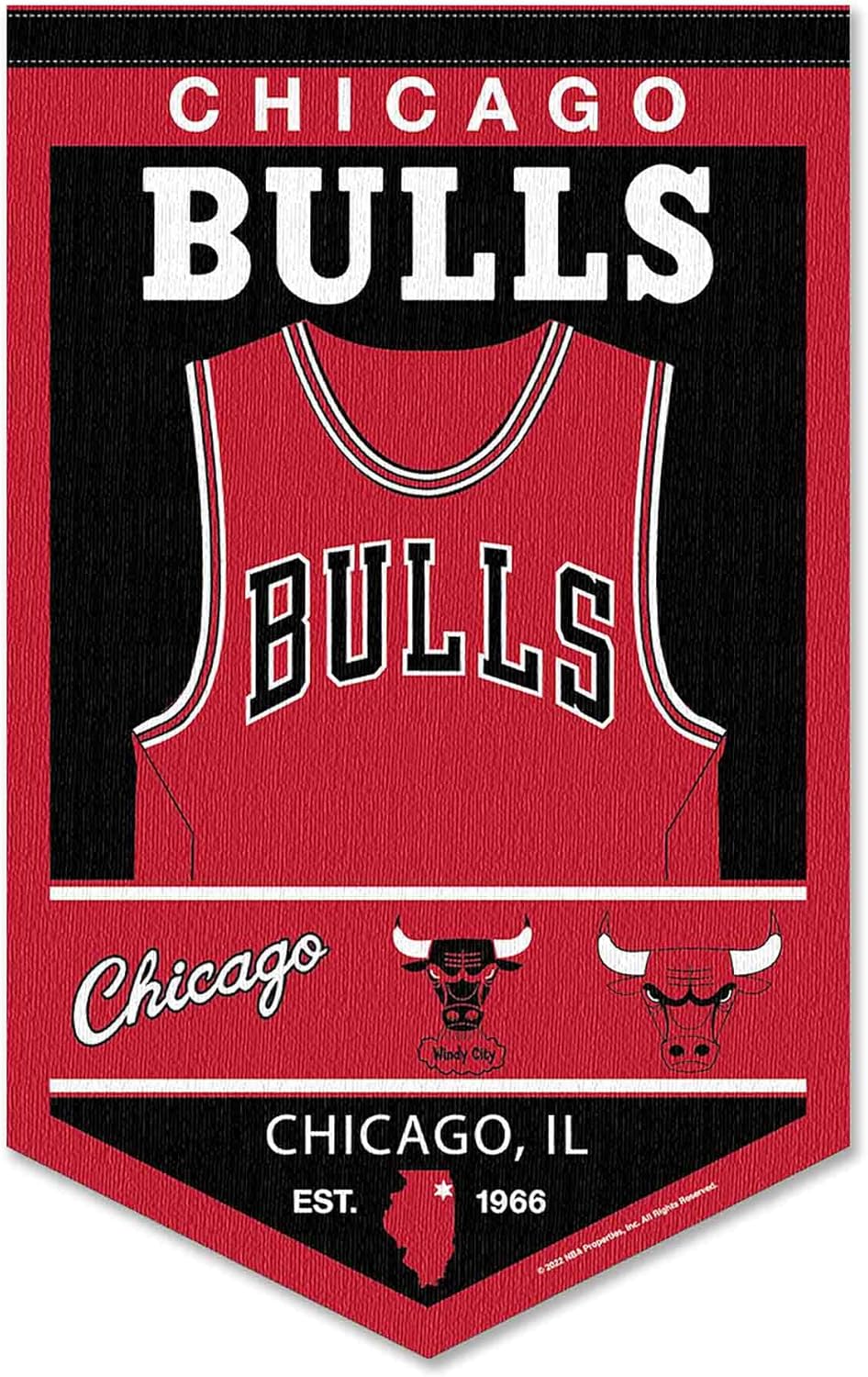 WinCraft Chicago Bulls Heritage History Banner Pennant