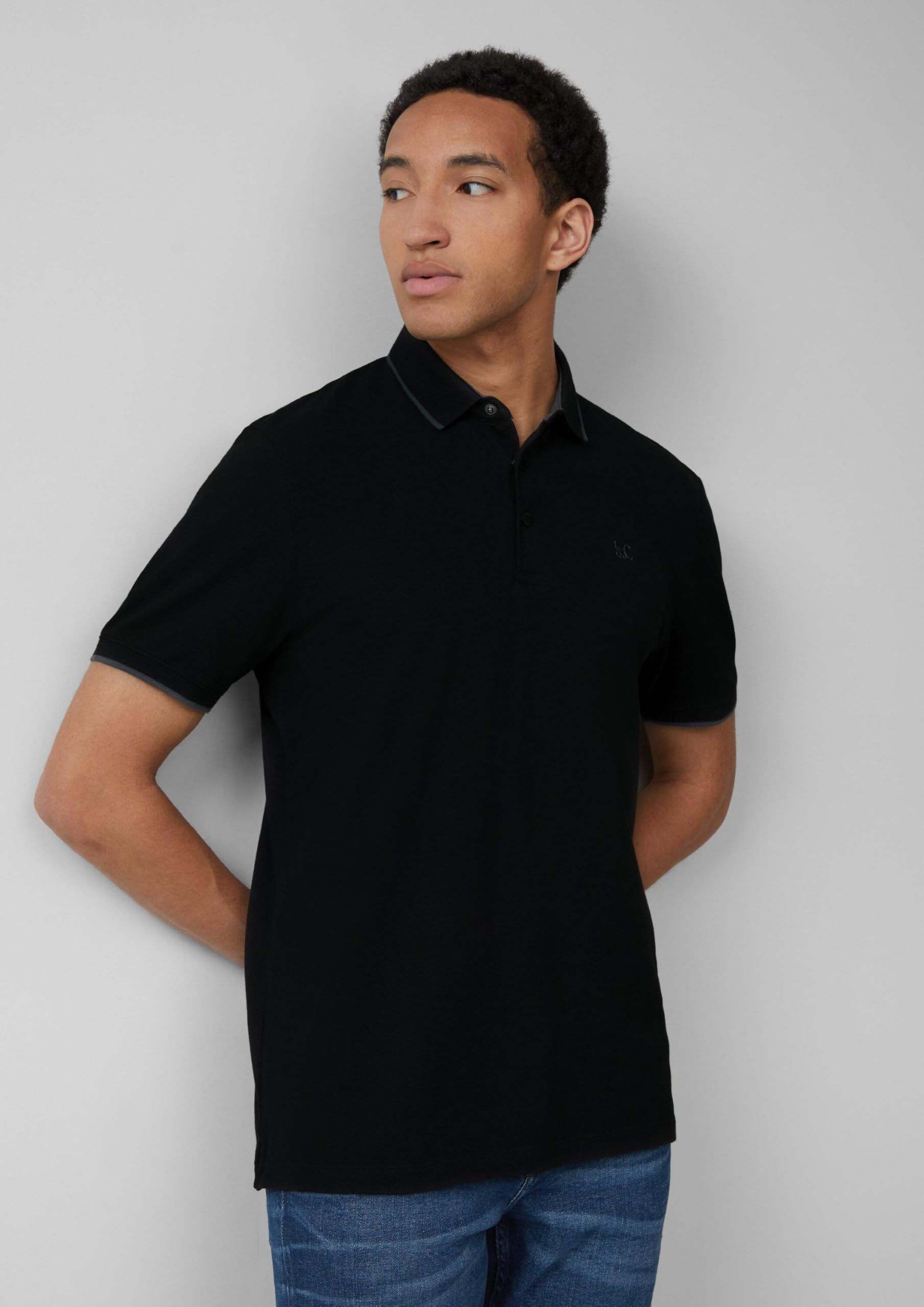 s.Oliver Męska koszulka polo sportowa, czarny, XL