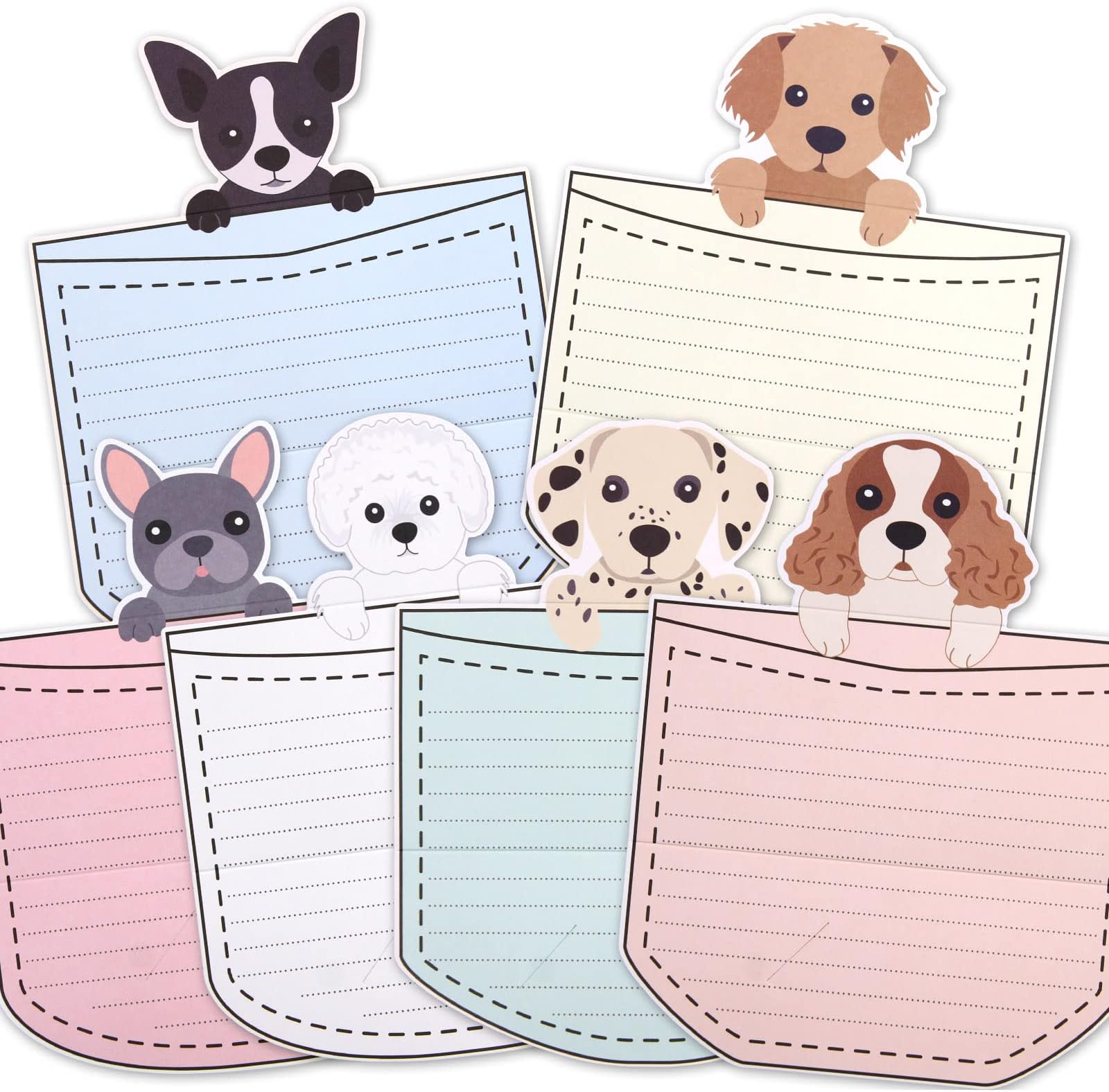 ceiba tree 24 Pcs Letter Writing Stationery Paper Set Dog Design Greeting Cards with Envelopes for Kids Classroom Birthday Party
