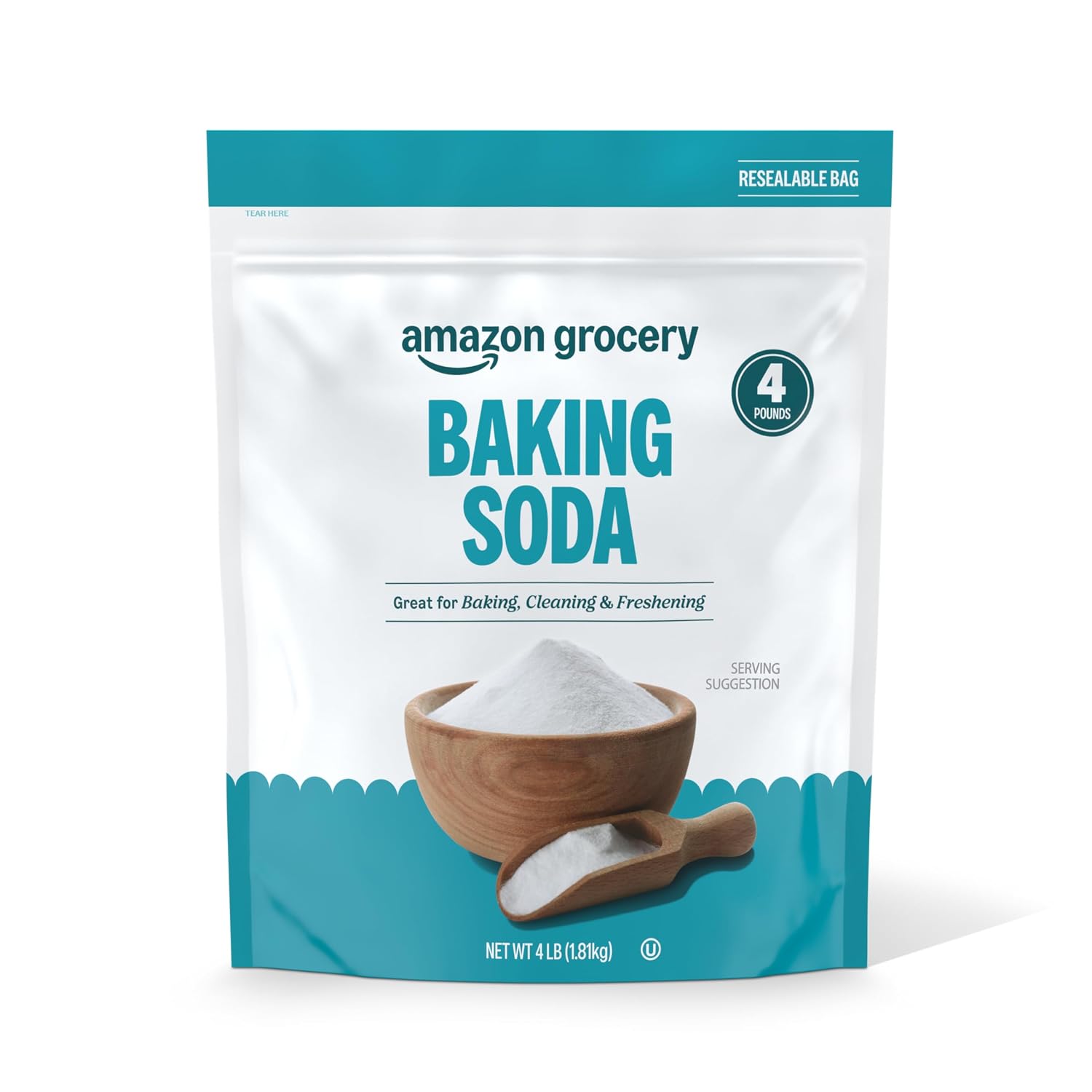 Amazon Grocery, Baking Soda, 4 Lb