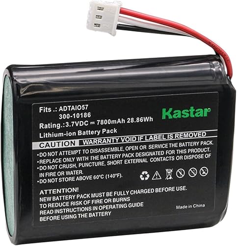 Kastar Paquete de 1 batería de repuesto para batería de iones de litio ADT 300-10186, panel de seguridad inteligente ADT Command ADT5AIO-1 ADT5AIO-2