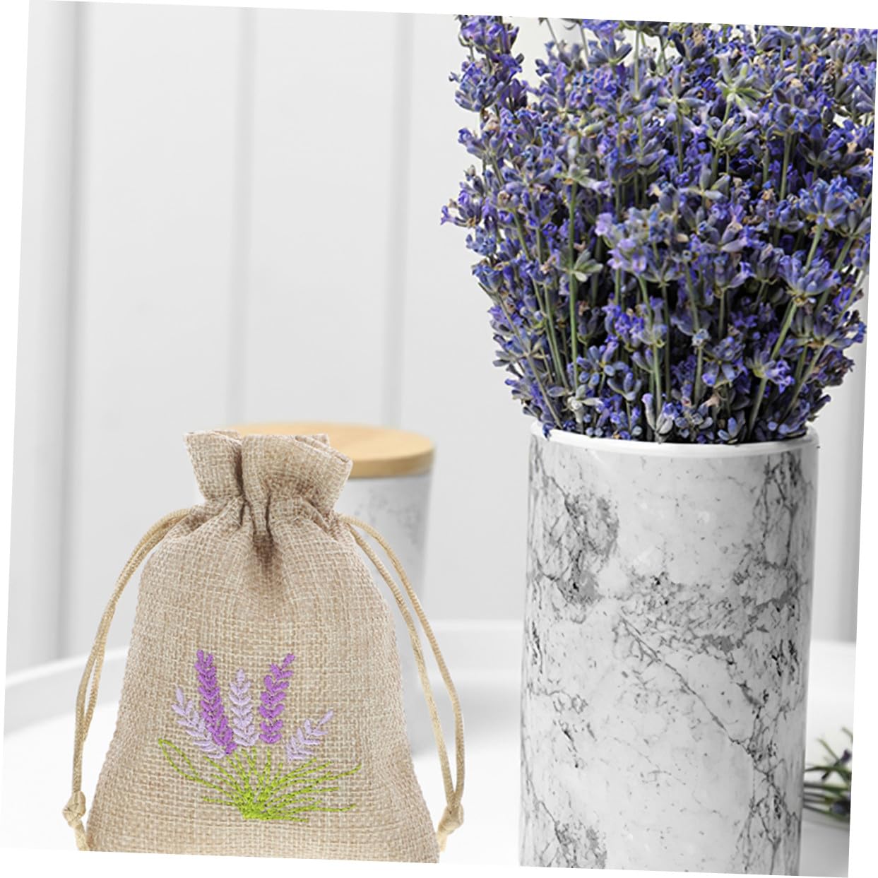 TOYANDONA 20pezzi Sacchetti Vuoti per Lavanda con Coulisse Sacchetti Profumati in Mussola per Armadi Portaoggetti per Fai da Te e Artigianato