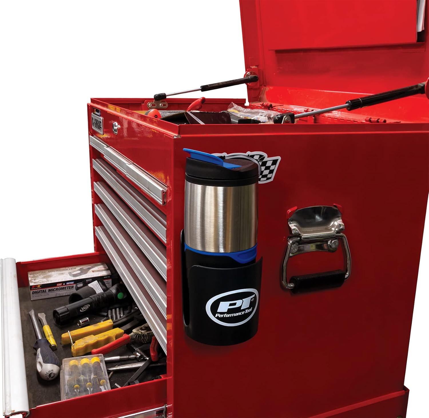 Performance Tool W12525 Black Magnetic Cup Caddy, Organizer Magnet for Bottles, Screwdrivers, Pencils : Automotive