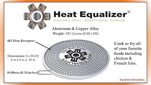Miniatura 6 de Juego de los 3 tamaños, el difusor de calor ecualizador para estufa de gas y estufa eléctrica, aluminio y aleación de cobre, placa caliente y