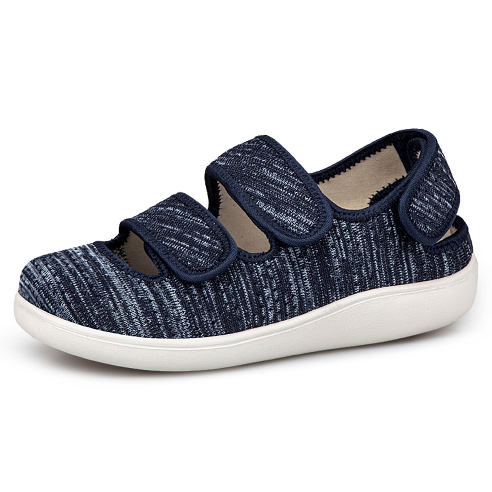 Hsyooes Sandales de rééducation Femme Chaussures diabétiques Hommes Chaussons Orthopédique Respirable Réglables Pantoufles Anti-dérapante Edema Swollen