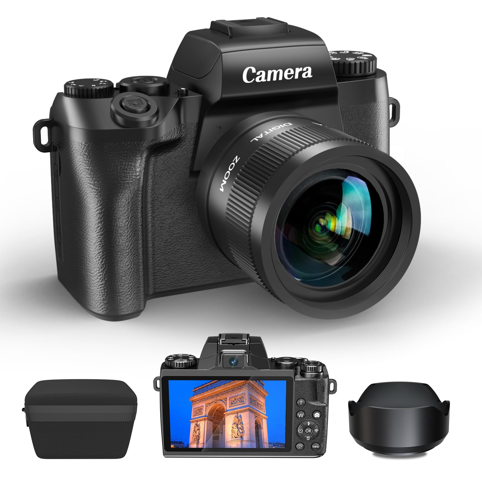 Digital Camera, 2.7K 44MP Compact Camera for Kids Digital Video Camera with 16X Digital Zoom, Portable Point and Shoot Digital Cameras for Beginners,Students,Teens with 32GB SD Card and 1 Batteries-picture-18