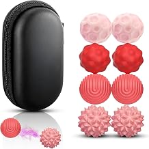 8 x Anti-Stress Ball for Children and Adults, Fidget Toys, Textured Sensory Stone, Relaxation Tool for Stress Management, ADHD, Autism (Red)