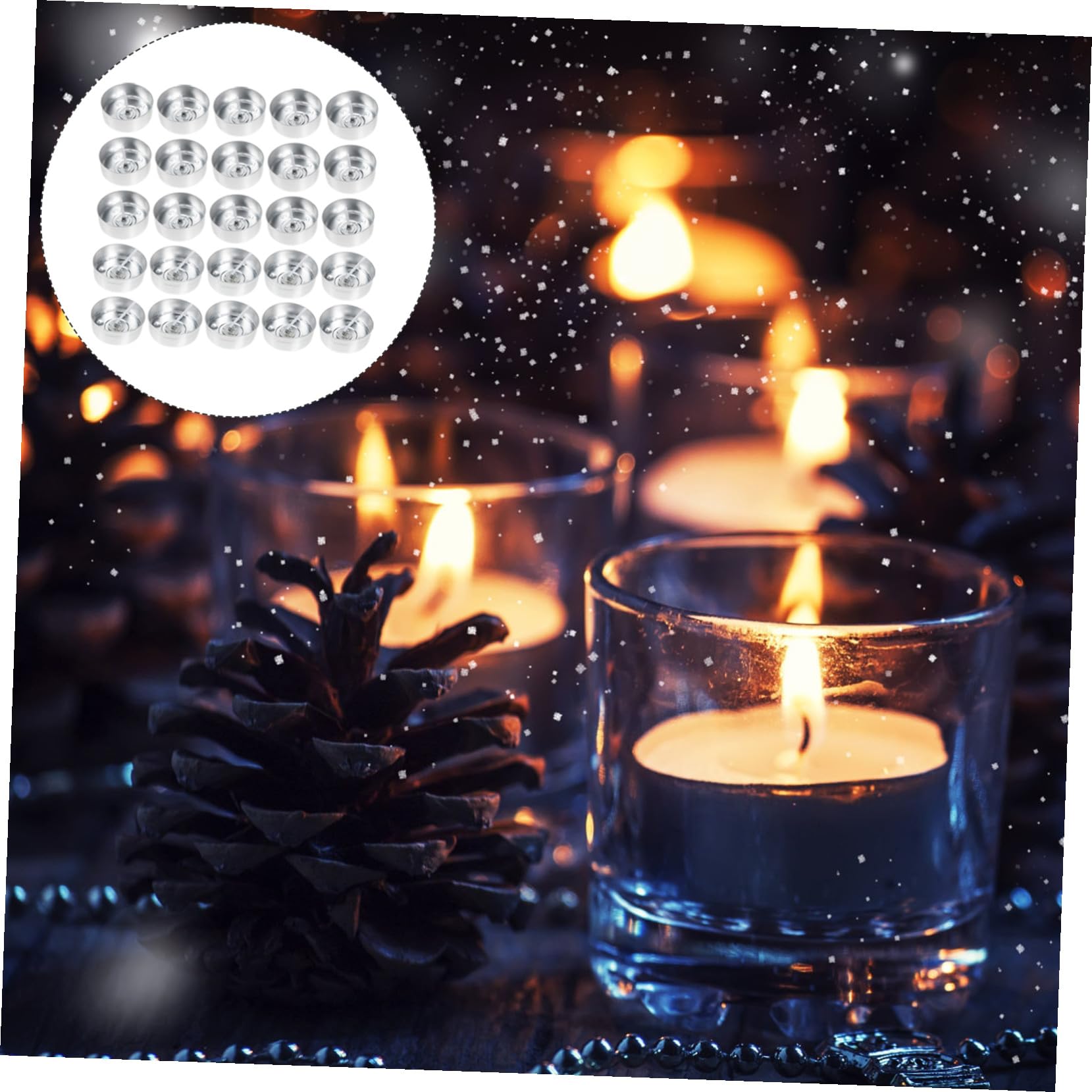 Moldes Circulares de Aluminio para Velas Diy, 200 Juegos, Plata