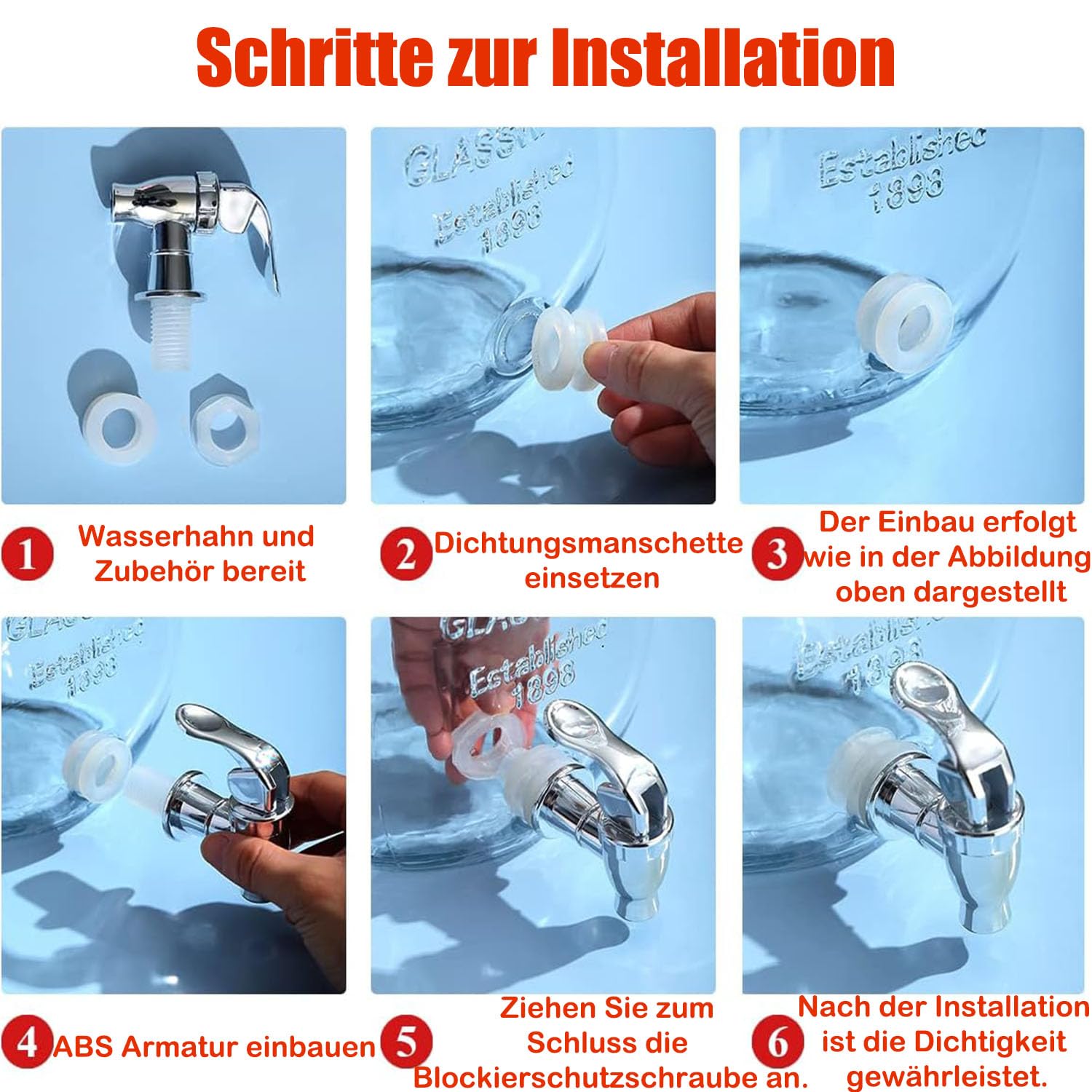 Dispensador de bebidas de 4 l con soporte con grifo y tapa, dispensador de agua de cristal con prensa, grifo dispensador de zumo, dispensador de limonada, frigorífico, fiestas, dispensador