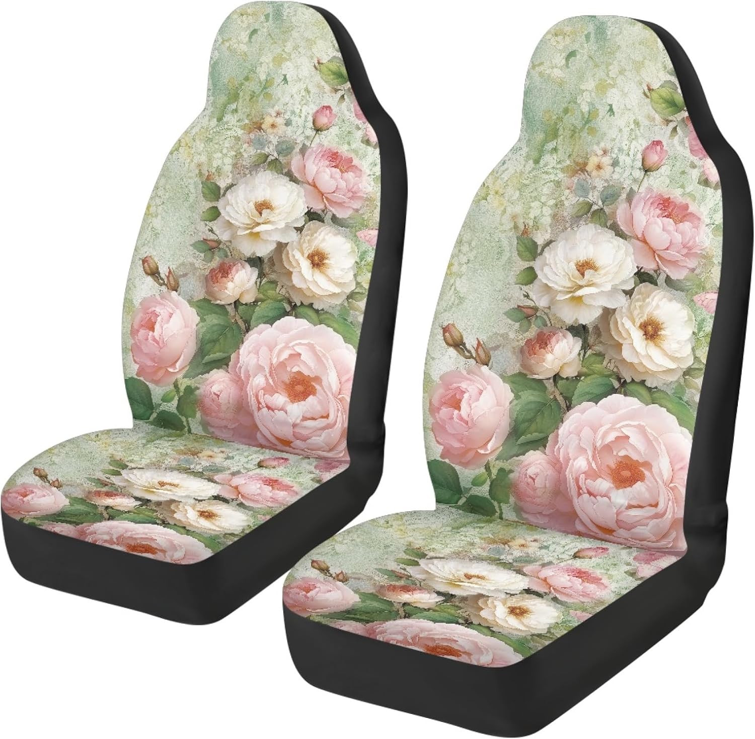 CLOHOMIN 2 Pieces Classical Leopard Print Car Seat Cover for SUV Sedan Truck Brown Wild Animal Skin Design Automotive Seat Covers Front Only Vehicle Decor Accessories