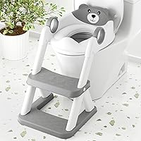 Vista 1 de COOSEYA Asiento de inodoro, asiento de entrenamiento para ir al baño para niños pequeños, entrenamiento de inodoro 2 en 1 mejorado para niños