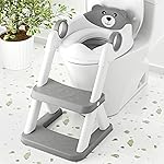 COOSEYA Toilet Seat, Potty Training Seat for Toddler, Upgraded 2-in-1 Potty Toilet Training for Boys and Girls,Waterproof Cushioned Mat with Non-slip Step Stool