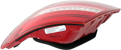 Miniatura 4 de Evan Fischer Luz trasera lateral del pasajero compatible con Mercedes Benz C250 2012-2015 y Mercedes Benz C300 2012-2014 lente transparente y roja