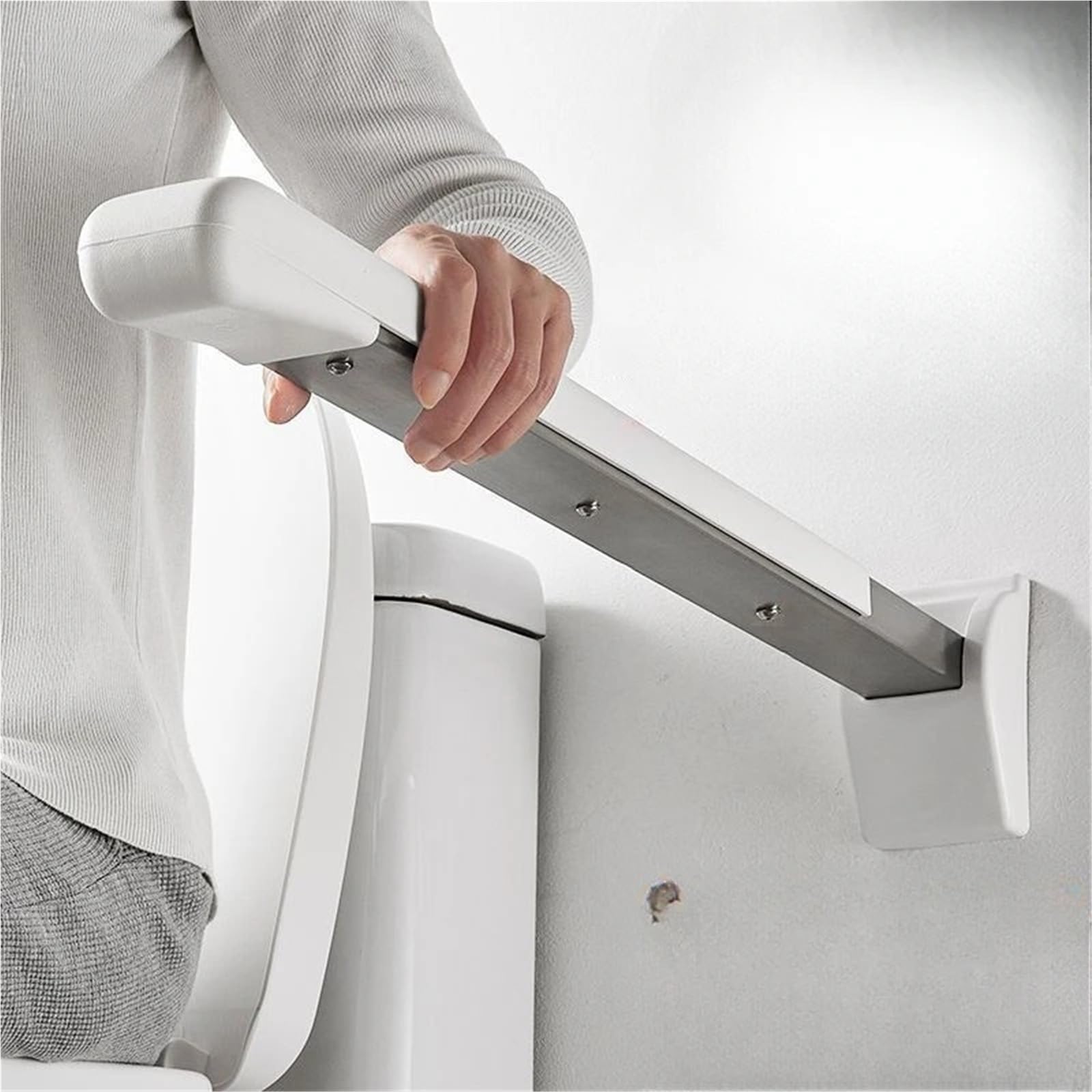 Accessibilità Corrimano Sicurezza WC Maniglia Bagno Ringhiera Scale Ventose Doccia(70CM)