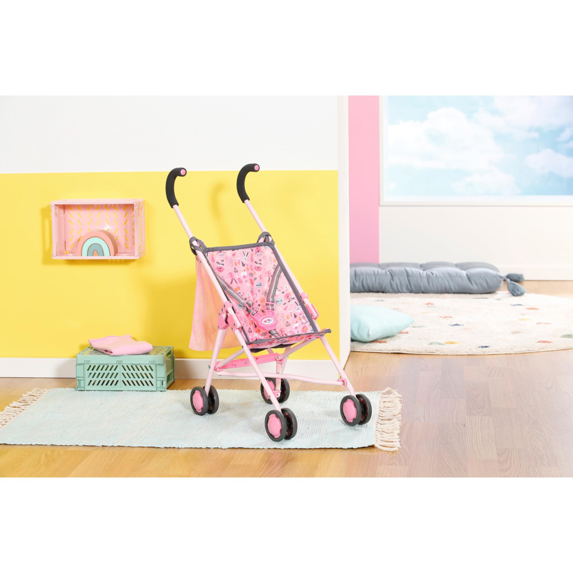 BABY born Passeggino 832547 - Accessori per Orsacchiotto e Bambole Fino a 43 cm - Include Borsa per riporlo Facilmente - età: 3+ Anni.