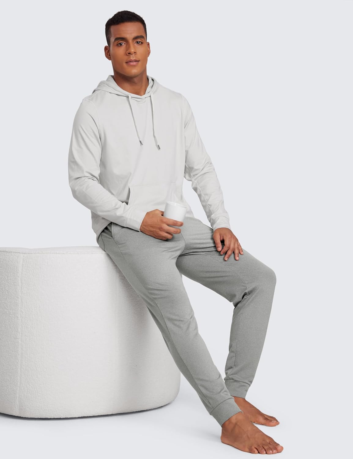 CRZ YOGA Cloud Jersey Lightweight Yoga Joggers for Men 29" - Breathable Casual Lounge Workout Soft Sweatpants with Pockets - Image 3