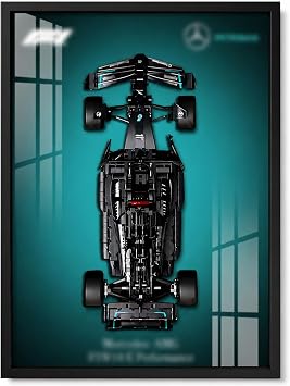 Display Wallboard for Lego Technic Mercedes AMG F1 42171 Race Model Car,Adult Collectibles Wall Mount for Home or Office DecorNo Car Modle