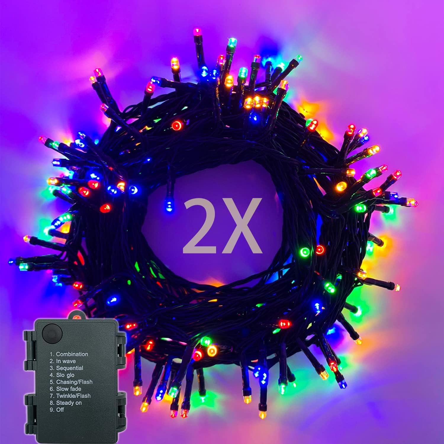 Catena Luminosa LED Con Timer E Telecomando – 8 Motivi, Impermeabile IP65, Alimentata A Batteria – Perfetta Per Natale, Feste, Giardino E Terrazza