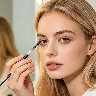 Cepillo delineador de ojos fino en ángulo, ce...