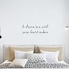 A Dream is a Wish Your Heart Makes Wall Decal Inspirational Quotes Saying Vinyl Wall Art Decor Home