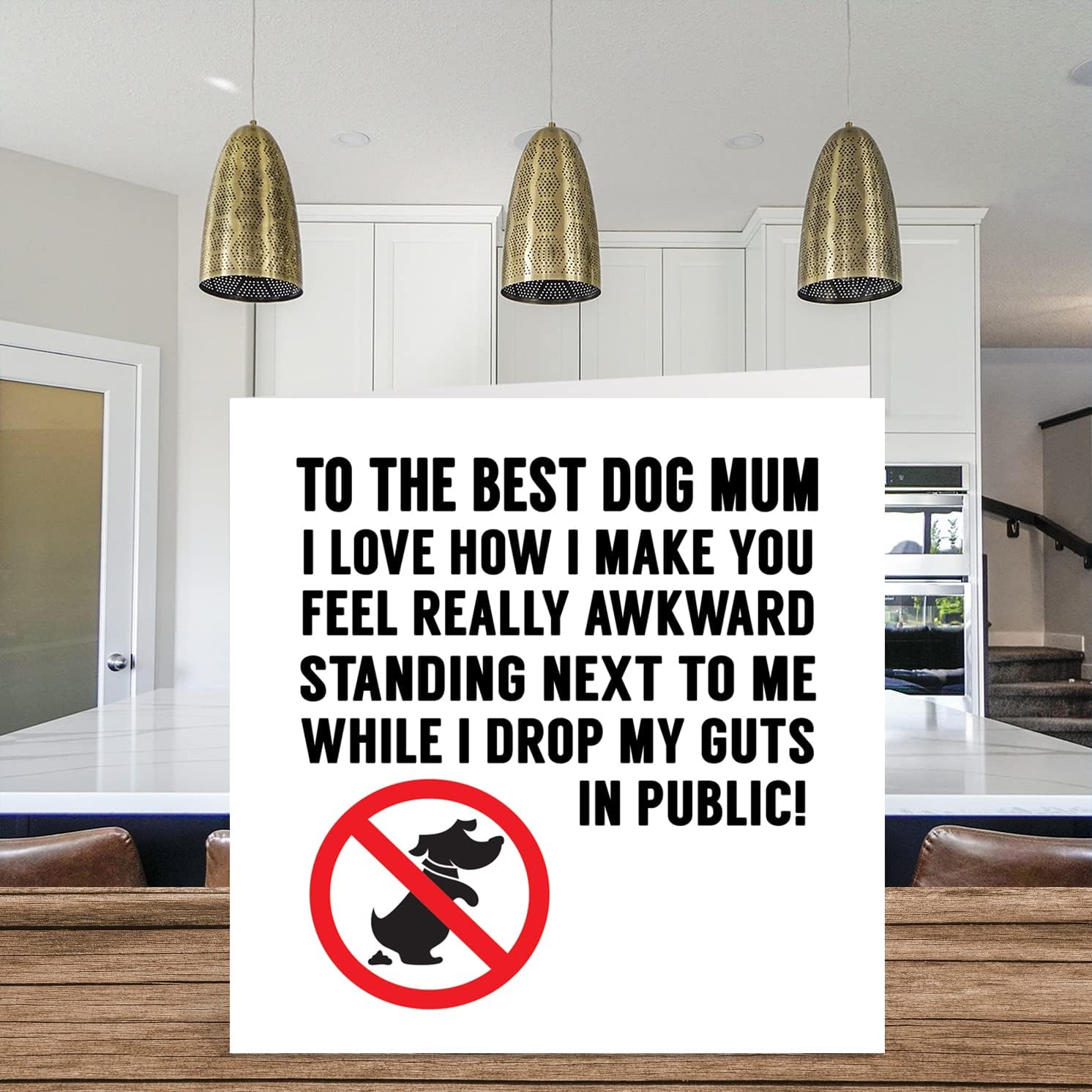 Stuff4 Birthday Cards for Mum from the Dog - Awkward Dog Mum - Dog Birthday Card from Dog for Mum, Funny Dog Mum Gifts, 145mm x 145mm Joke Happy Mother's Day Greeting Cards Gift for Mummy Mom Mama
