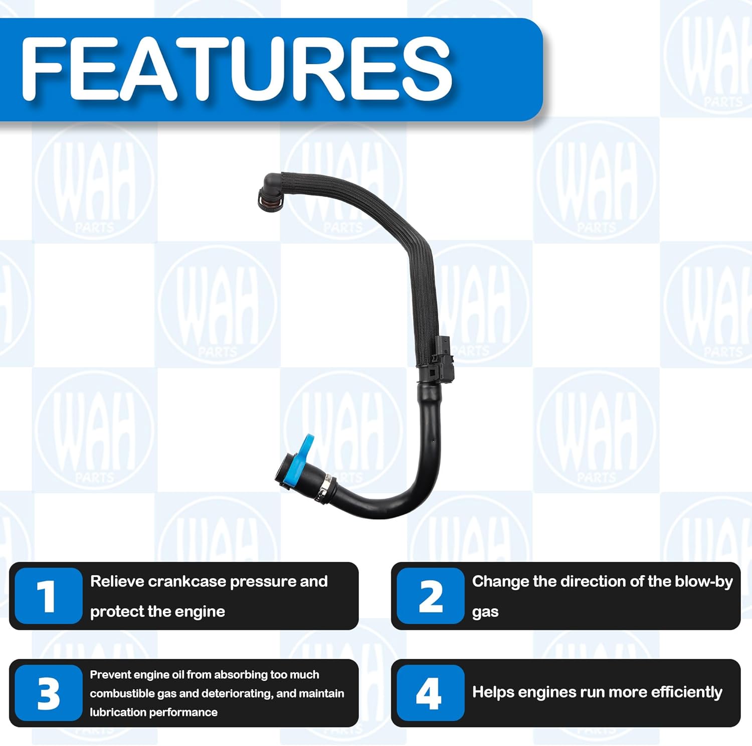 PCV Valve Breather Tube Hose with Sensor Compatible with Ford Escape 2017-2019 1.5L Replace 46134 6A664 GV6Z6A664B KCV305 PCV0100 V631 PCV0100 2-9753 EMH098 PCV768