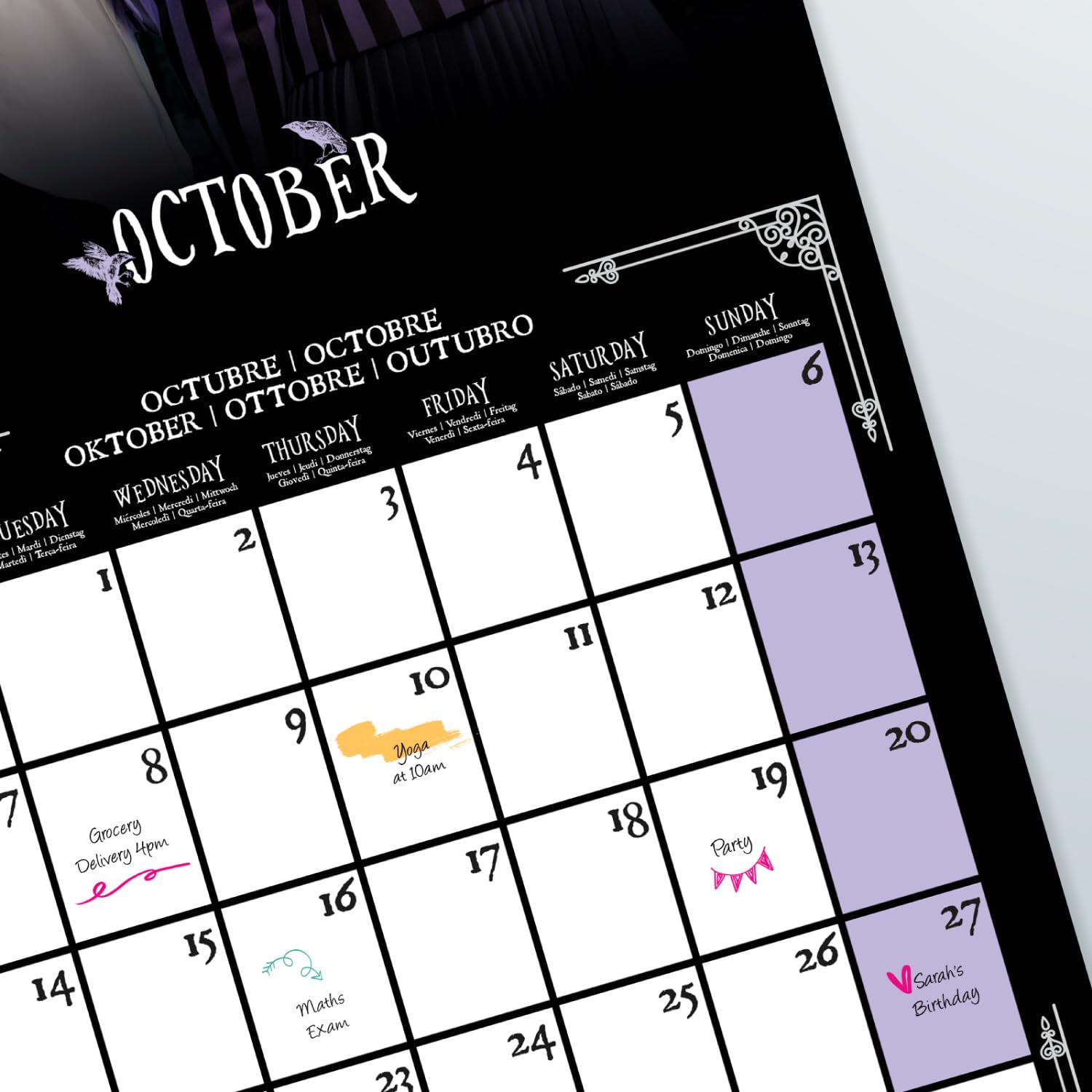 Calendrier Mural 2022 Suicide Squad - 12 Mois, 30x60 Cm, 6 Langues, Poster Inclus, Certifié FSC