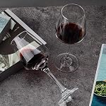 C CREST Ensemble de verres à vin 8, 12oz, Verres sans plomb, transparents et durables