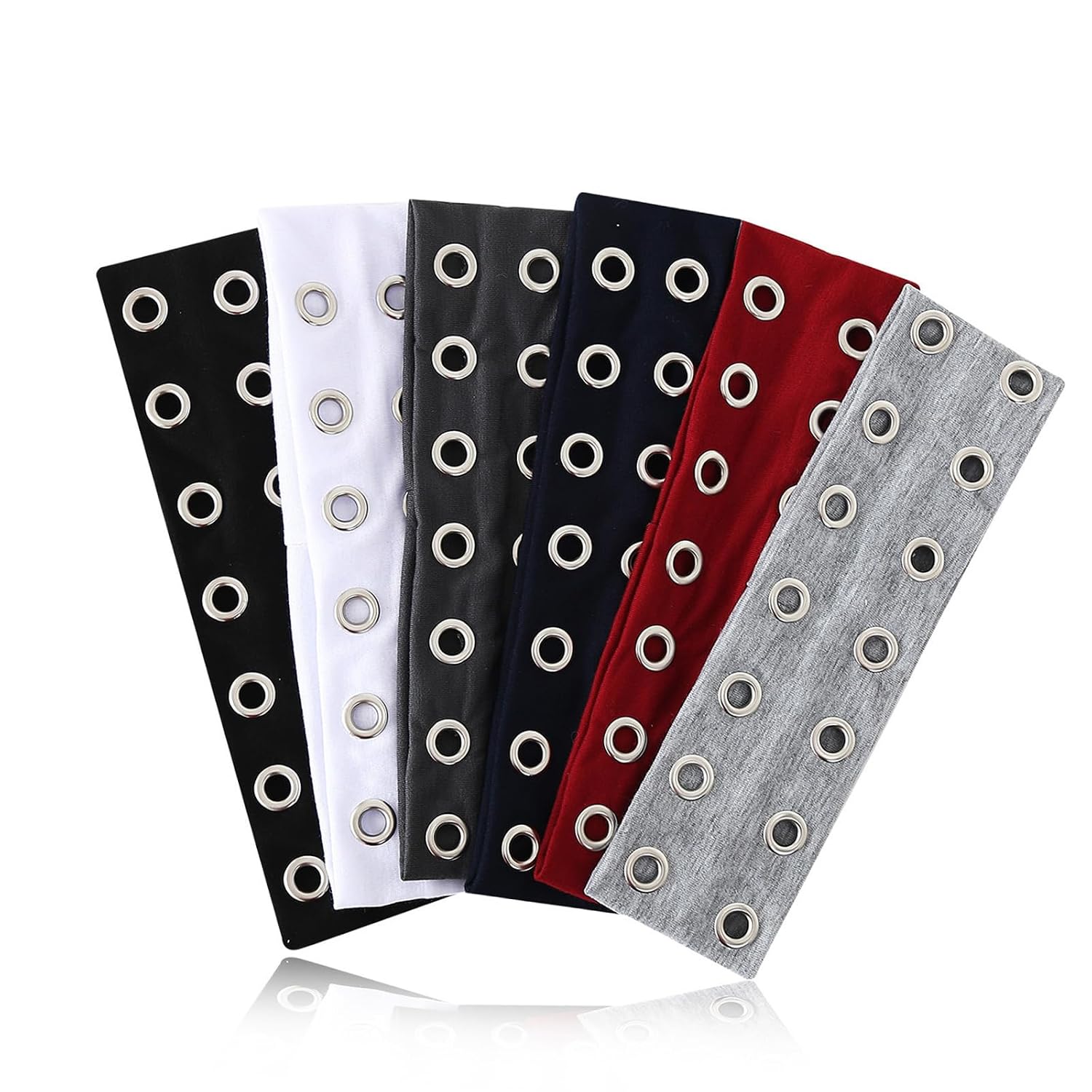 Punk Rock Spiked Elastic Headband 6PCS Set Fashion Hair Accessories Hairbands For Women Girls