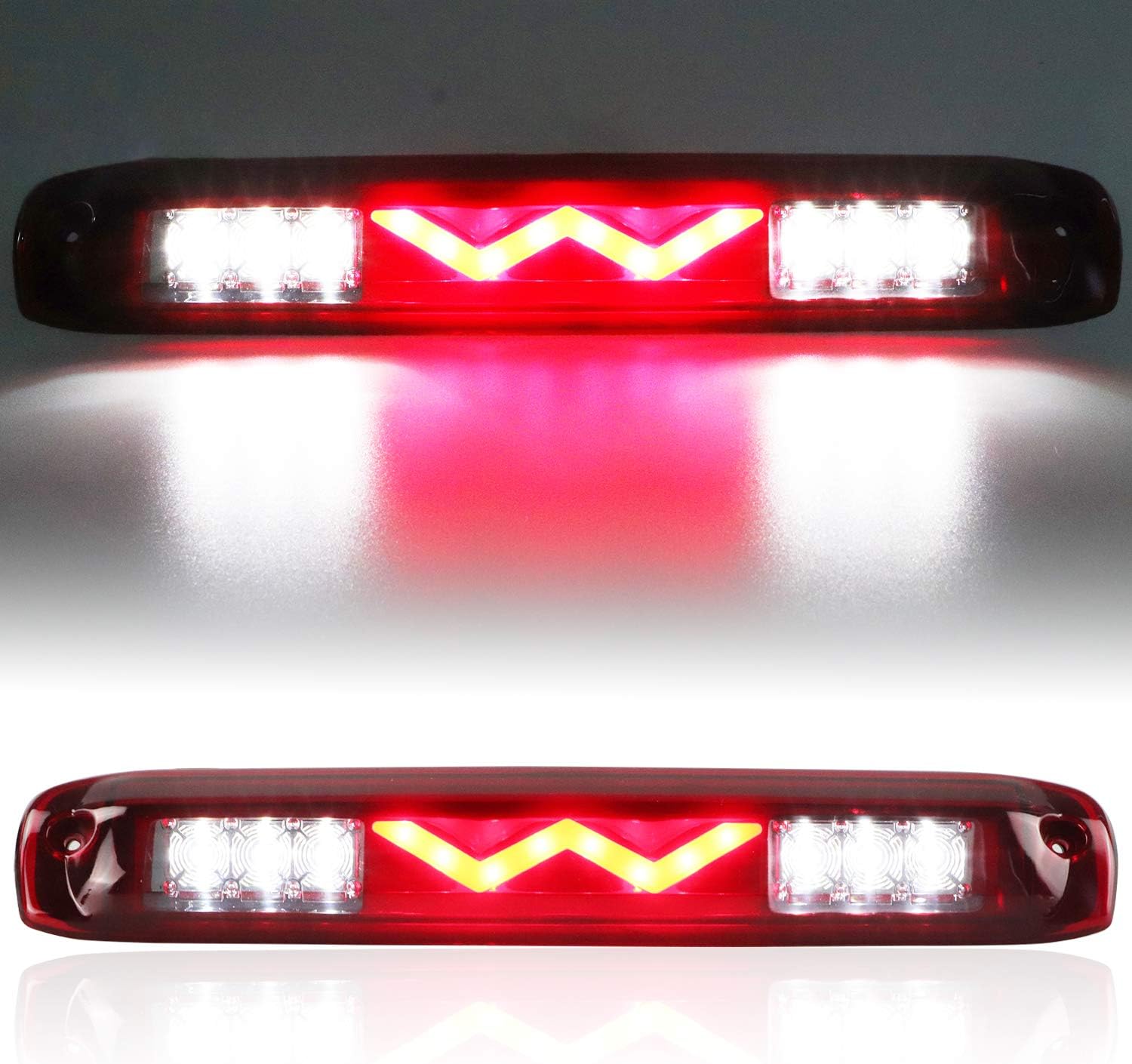 Tresound LED Third 3rd Brake Light Compatible with 1999-2007 Silverado GMC Sierra 1500 2500 3500 HD Classic, Rear Cargo Lamp High Mount Stop light Reverse Light (Smoke)