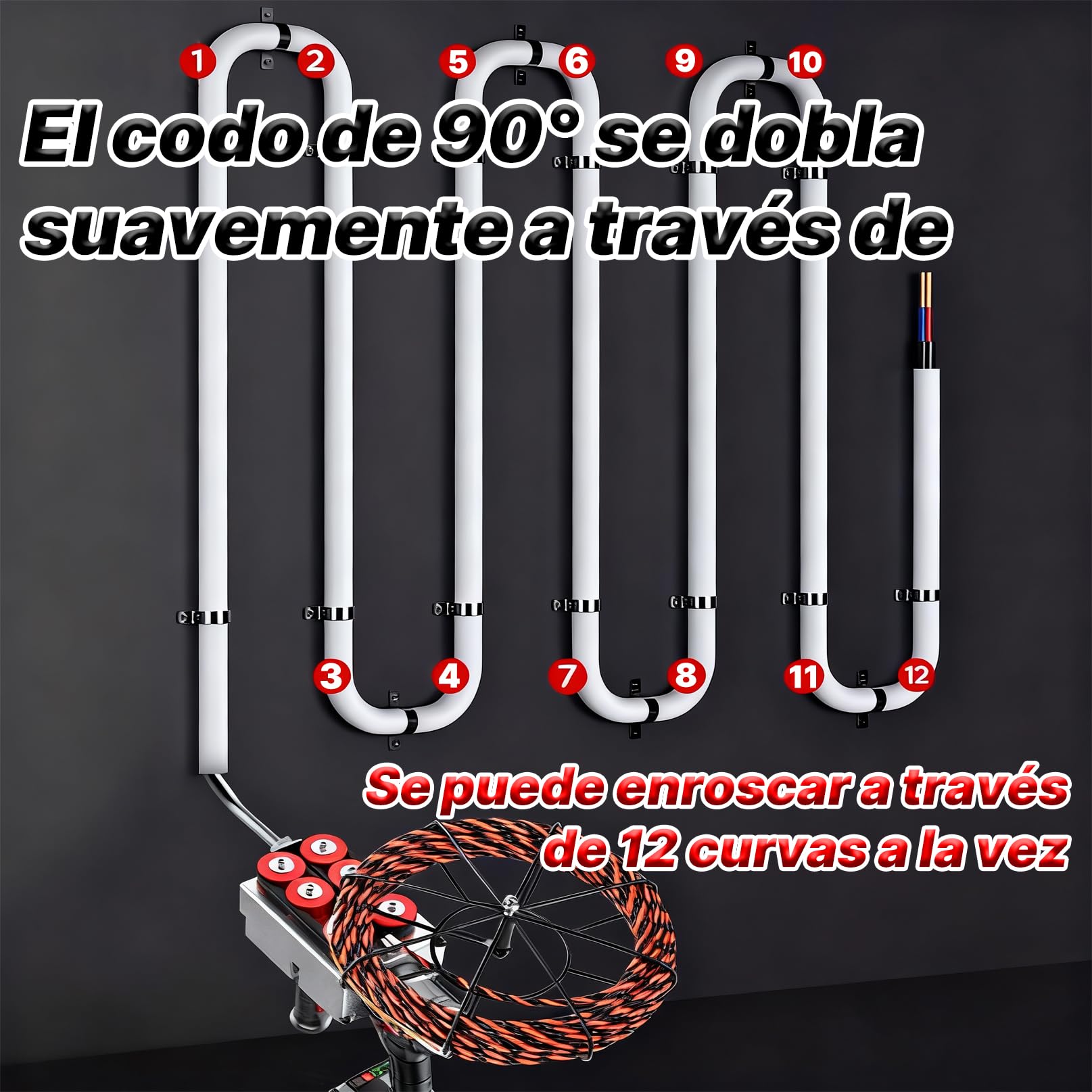 Pasacables Electrico,Tiracables EléCtrico InaláMbrico,TraccióN en 6 Ruedas,TraccióN SúPer Fuerte,Ahorrando Tiempo para ComunicacióN de Redes HidroeléCtricas ConstruccióN(1bateríA)
