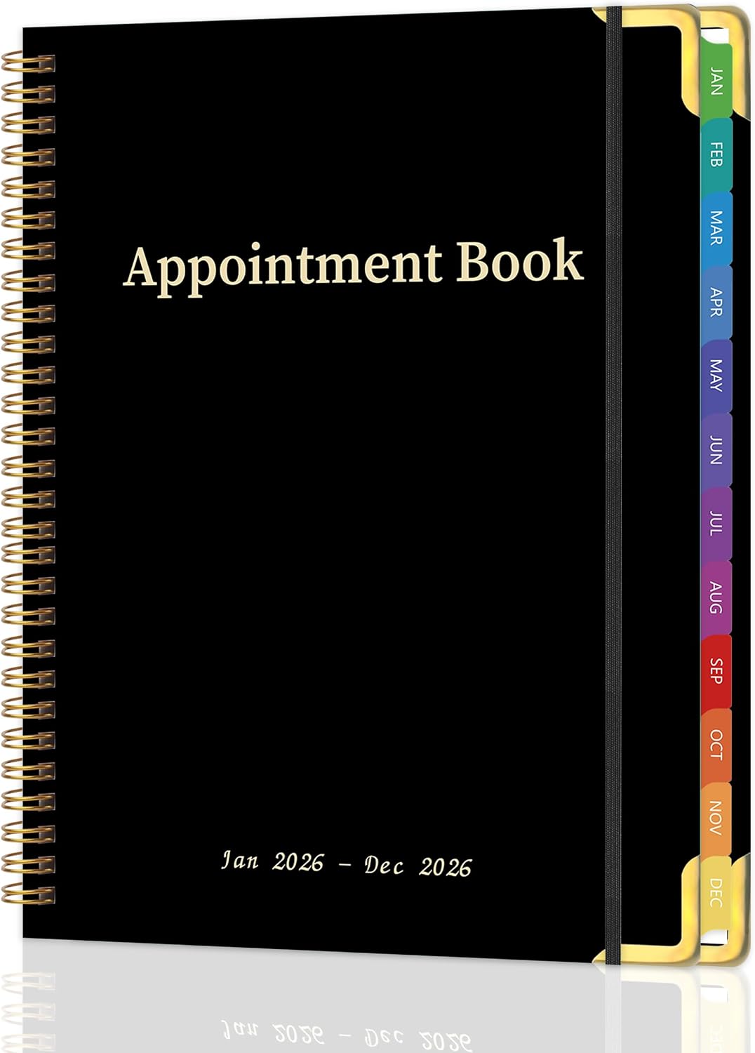 Appointment Book 2026 with Calendar Planner,Hardcover Weekly & Monthly Appointment Planner from Jan 2026-Dec 2026,Daily 7AM - 10 PM Hourly Schedule for Salon,Office, School,Doctor 9" x 11", Black