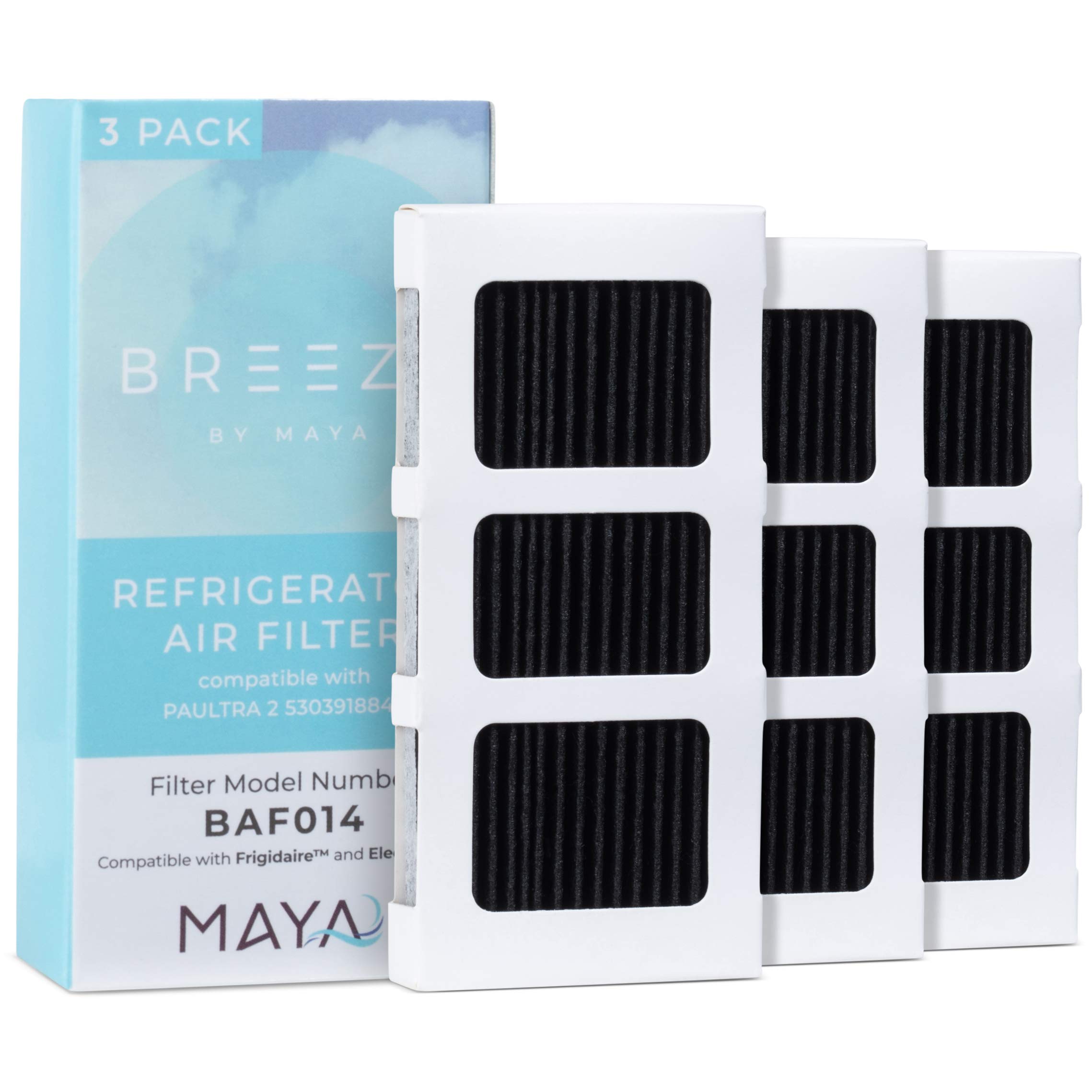Breeze by MAYA Paultra2 Refrigerator Air Filter Replacement for Frigidaire, Pureair Ultra 2, Pure Air Ultra 2, Electrolux 242047805, 5303918847,