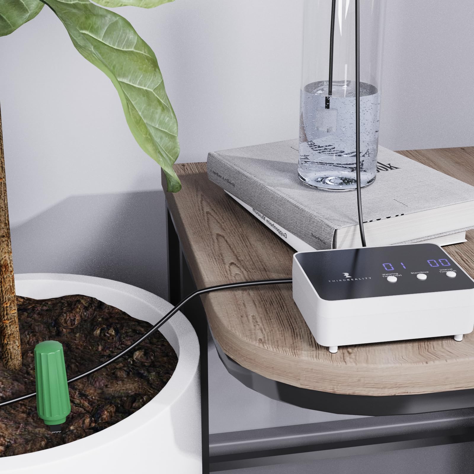 THIRDREALITY Zigbee Smart Watering Kit Pro für Topfpflanzen, Zimmerpflanzenbewässerungssystem, Hub benötigt, kompatibel mit Echo-Geräten mit eingebautem Zigbee-Hub, Home Assistant, SmartThings