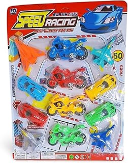 Racing Cars Bikes & Airplanes Toy Set - 12 Pieces