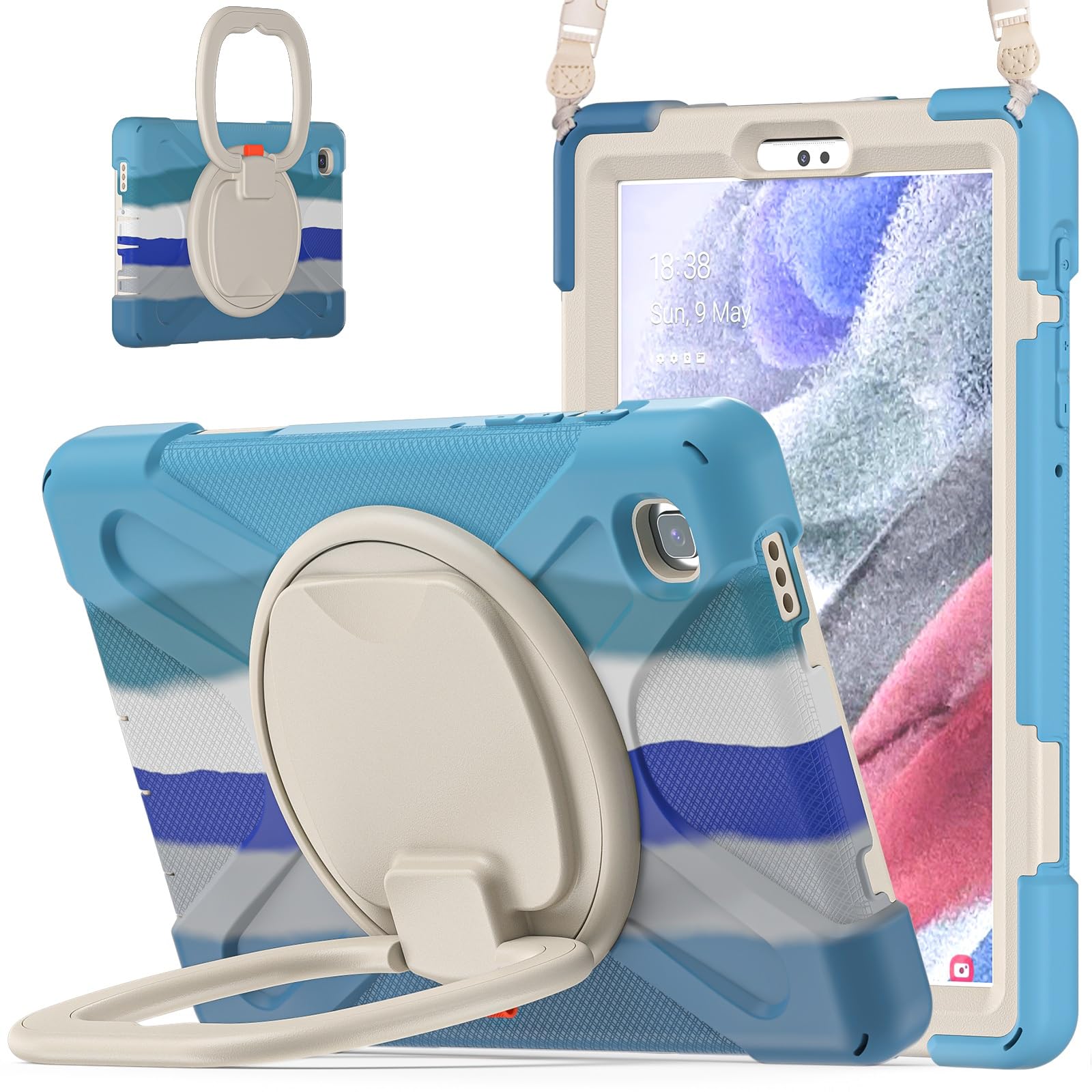 Funda Samsung Tab A7 Lite para viajes y niños con correa hombro 8