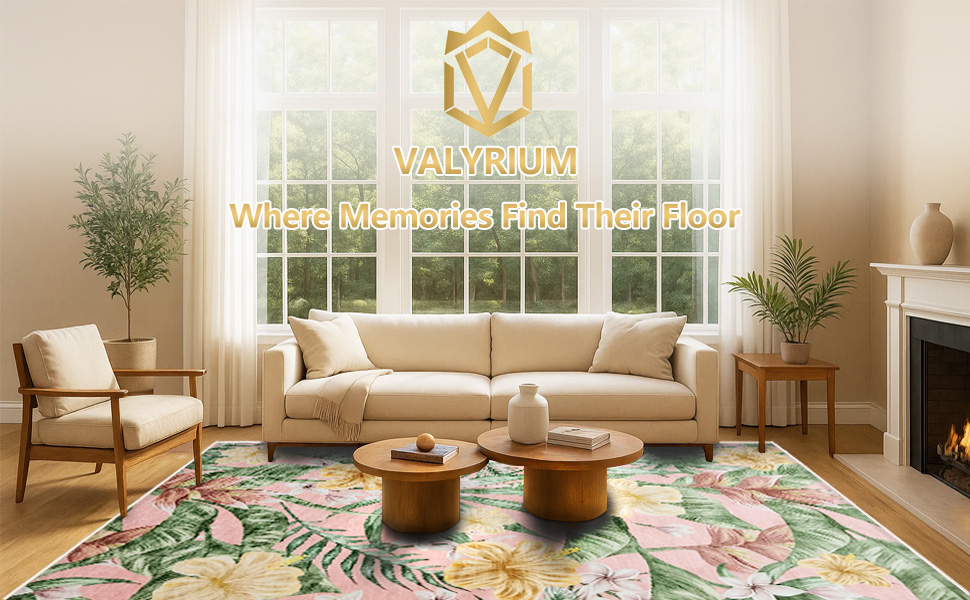VALYRIUM - Home décor Area Rug - Non Slip Soft Washable Carpet
