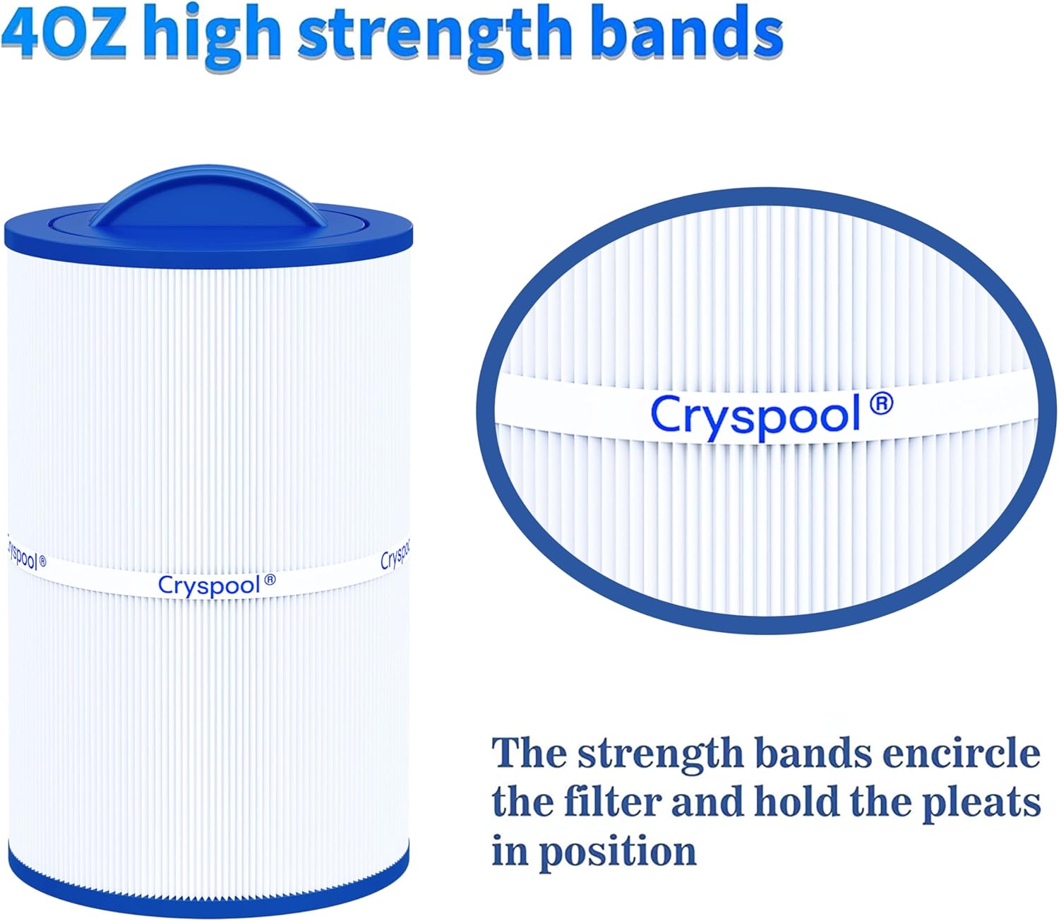 Cryspool® 07022 Filter Compatible with Caldera 50, Caldera Spas, C-7350, 1019401, 73532, PCD50N, FC-3963, 50 Sq. Ft Spa Filter Cartridge, 2 Pack - Image 5