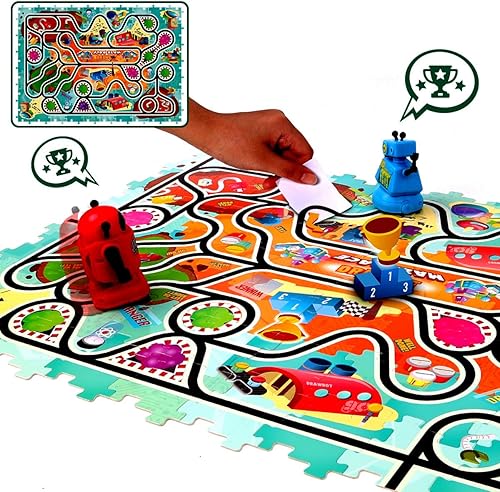 Miniatura 5 de REMOKING Robot inductivo mágico, juego de carreras de rompecabezas creativo, juguetes educativos y de aprendizaje para niños y niñas de 3 años en