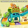 Lehoo Castle Kinderspielzeug ab 1 Jahr Montessori Spielzeug 2 Jahre Auto Spielzeug mit Parkplatz und Rutsche Lernspielzeug Geschenk für Junge 1-3 Jahre (Dinosaurier)