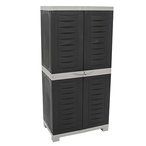 Sunnydaze 48" H Resin Garage Storage Cabinet - Garage Cabinet