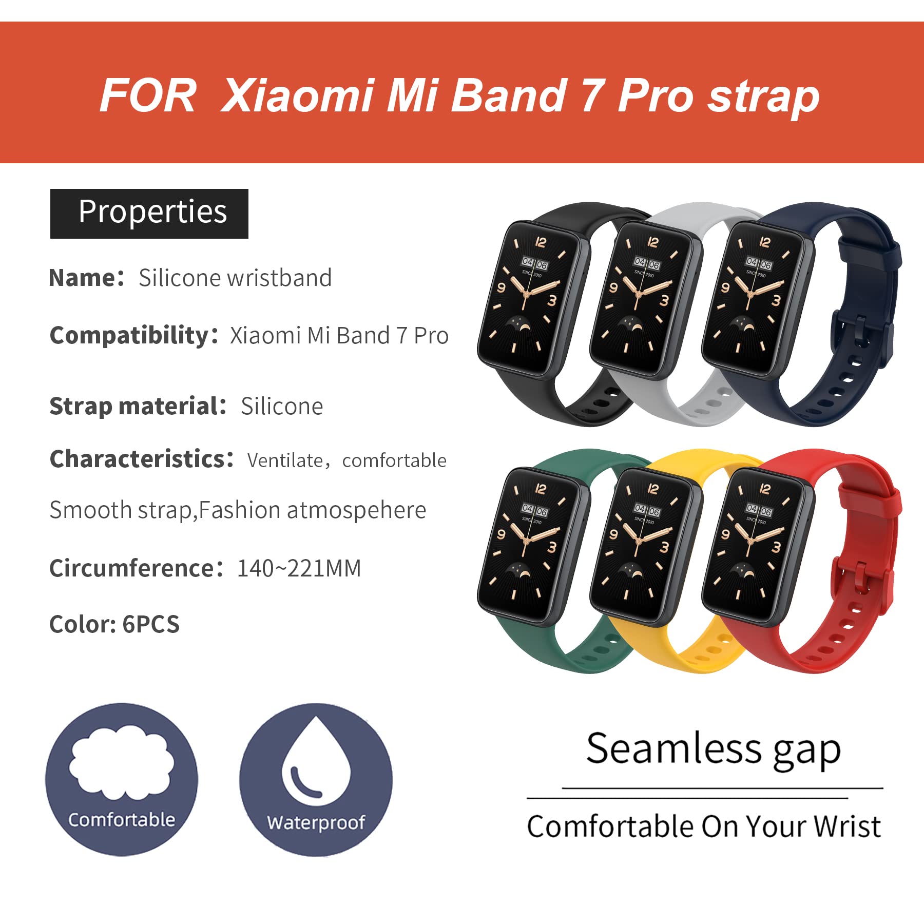 MoKo 3 Pezzi Cinturino Compatibile con Xiaomi Redmi Smart Band Pro