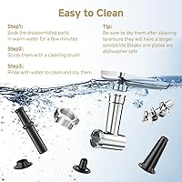 Vista 7 de AAOBOSI Meat Grinder Electric 3000W Max with Touch Color Screen, Auto-Reverse & Built-in Storage - 3 Speed Settings,Grinding, Sausage & Kibbe Making