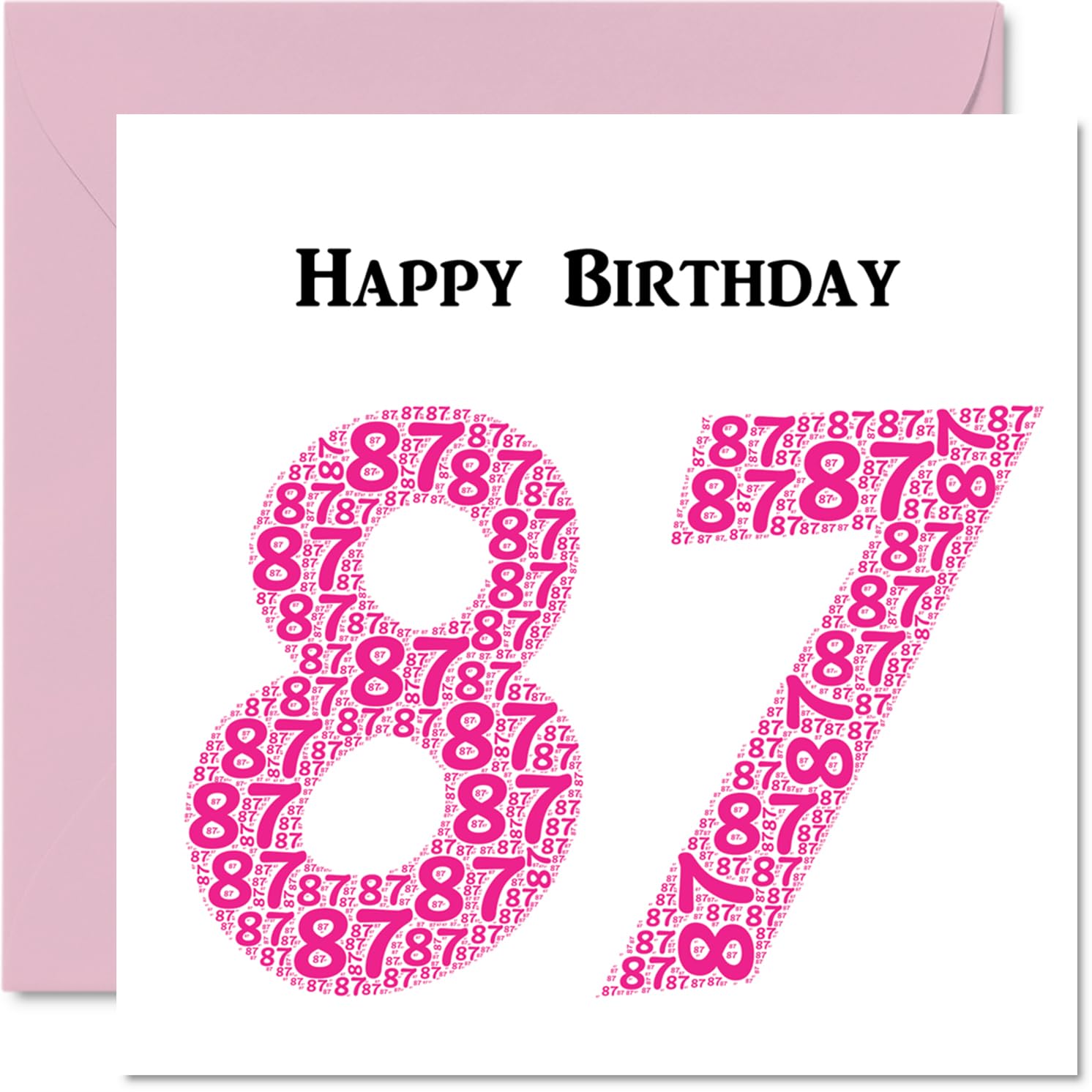 Fun 87th Birthday Cards for Woman - Shapecloud - Happy Birthday Card for Dad Mum Great Grandad Grandpa Nanny Grandma Gran Uncle Auntie, 145mm Greeting Cards, Fun Card