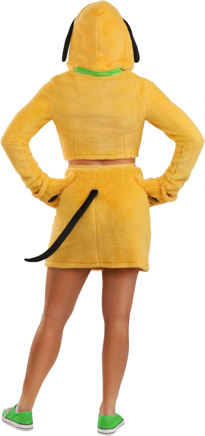 Disney Pluto Costume for Women - Adults' Outfit with Collar, Skirt, Hood, Ears, Gloves, and Tail