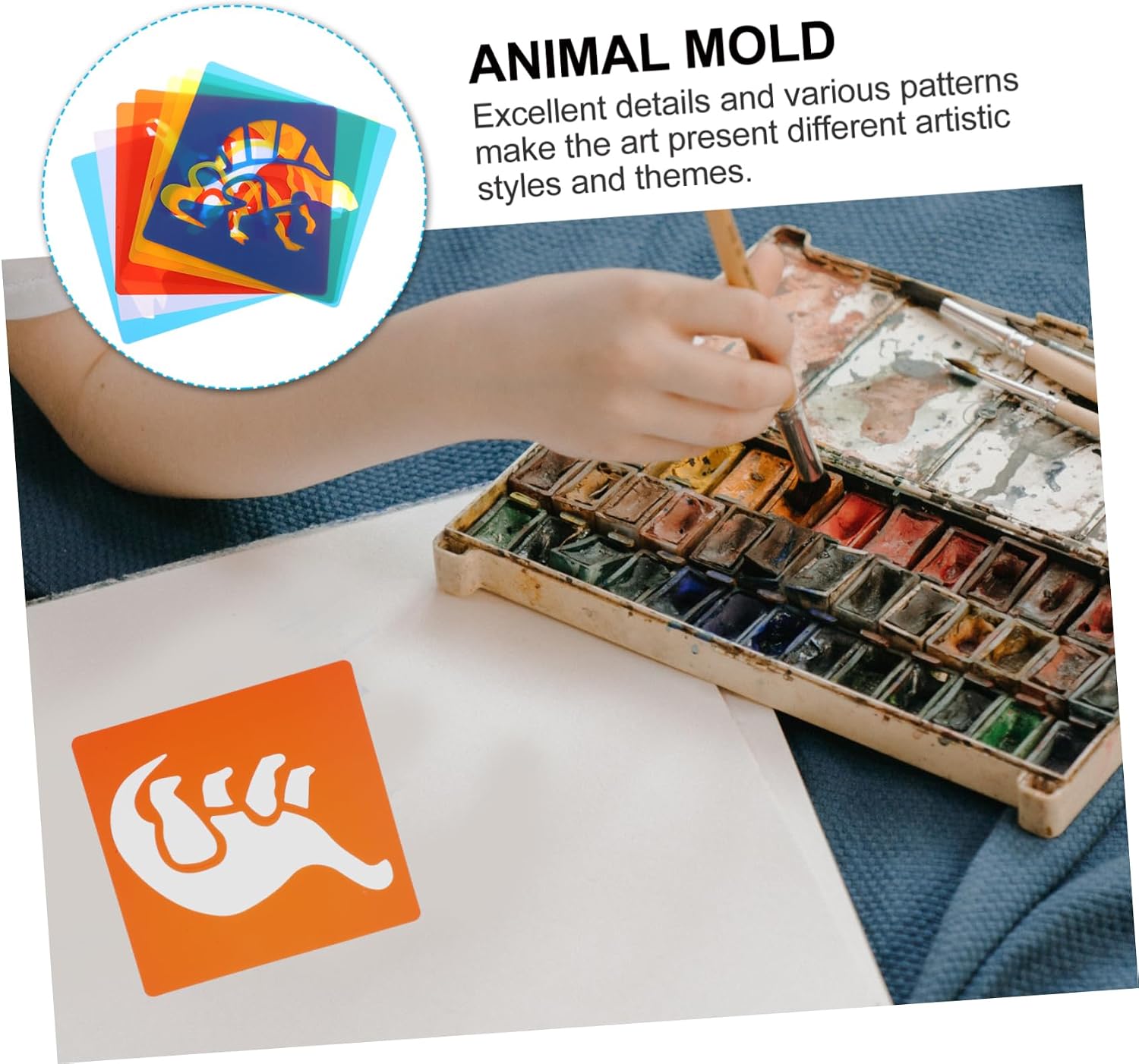 30pcs Boys and Girls's Dinosaur Drawing Supplies of Reusable Stencils Creative Painting Crafts for Boys and Girls
